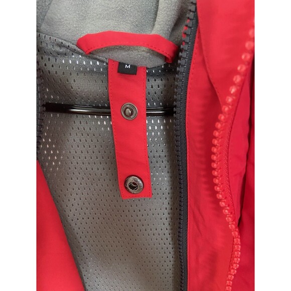 Silversea Expeditions All Weather Coat Jacket Medium Red Mens Hooded Full Zip - Picture 11 of 16